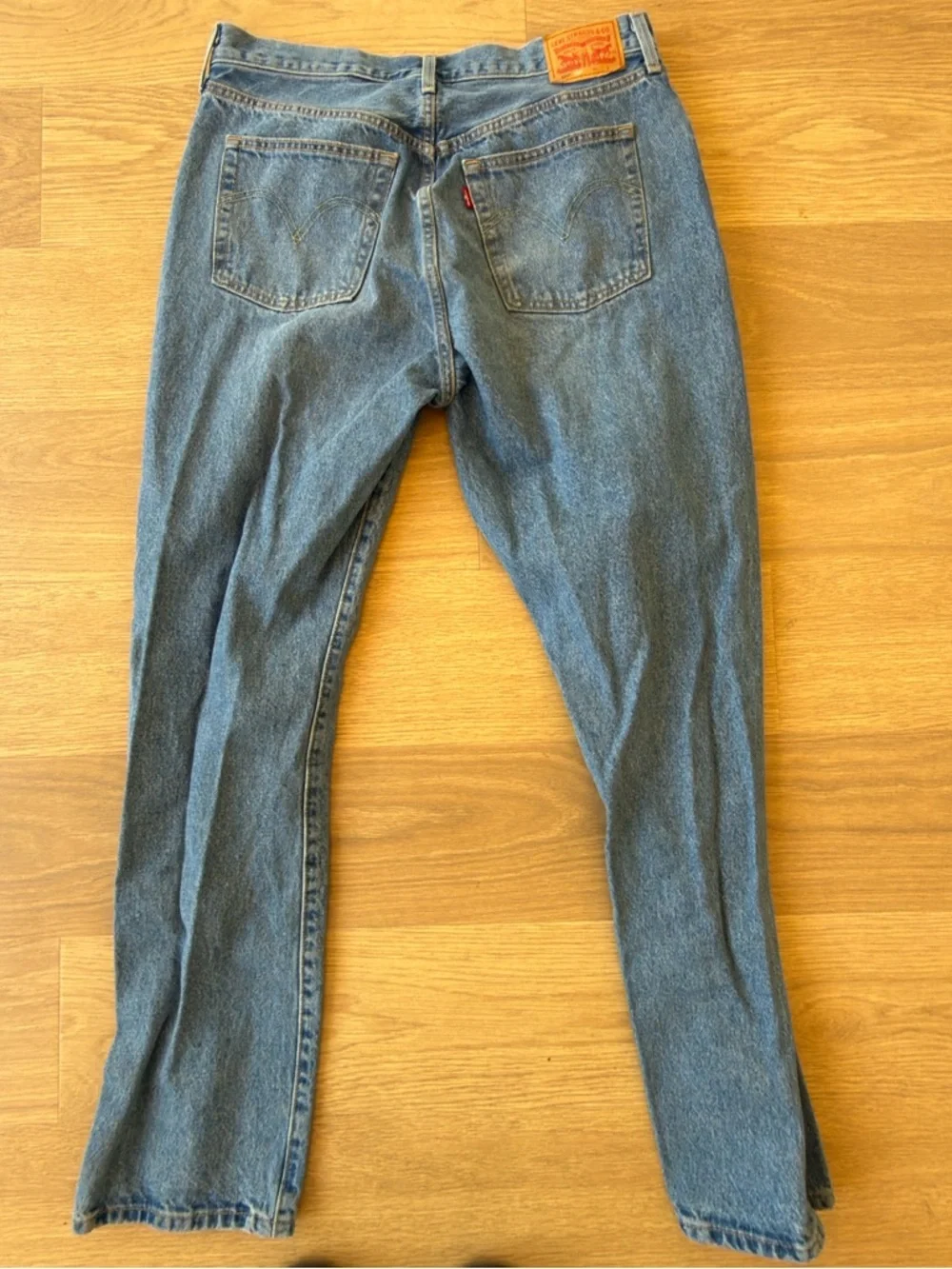 Special Anniversary Edition Levi's‎ Blue Straight Leg Jeans with Heart Patch